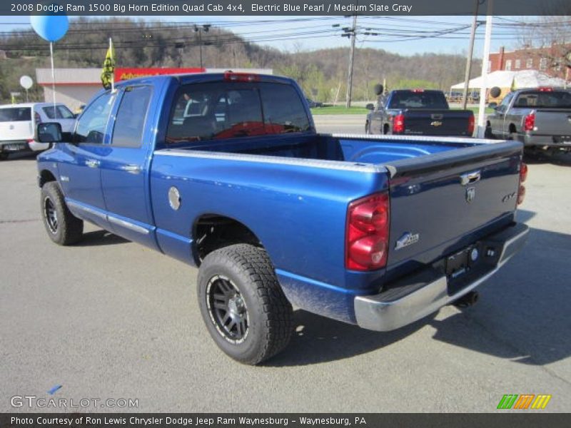 Electric Blue Pearl / Medium Slate Gray 2008 Dodge Ram 1500 Big Horn Edition Quad Cab 4x4