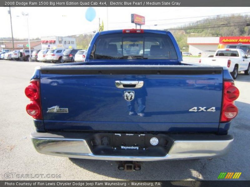 Electric Blue Pearl / Medium Slate Gray 2008 Dodge Ram 1500 Big Horn Edition Quad Cab 4x4