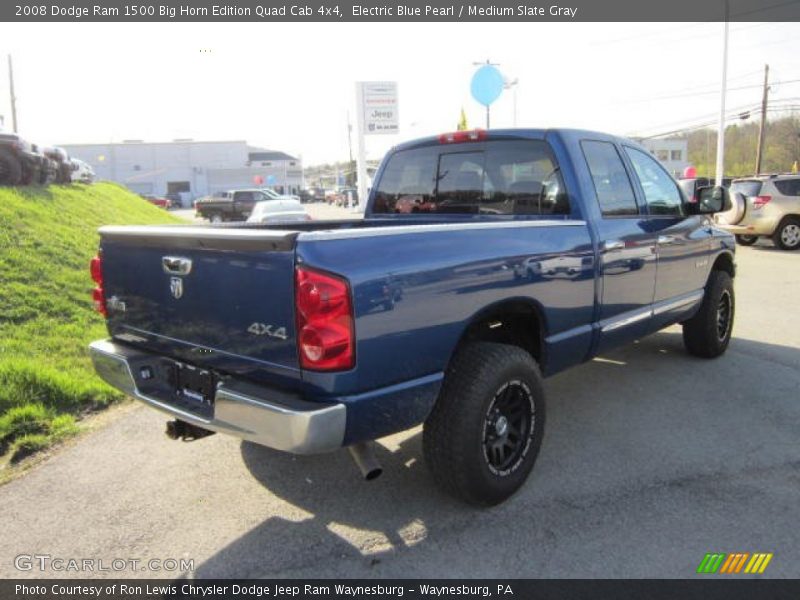 Electric Blue Pearl / Medium Slate Gray 2008 Dodge Ram 1500 Big Horn Edition Quad Cab 4x4