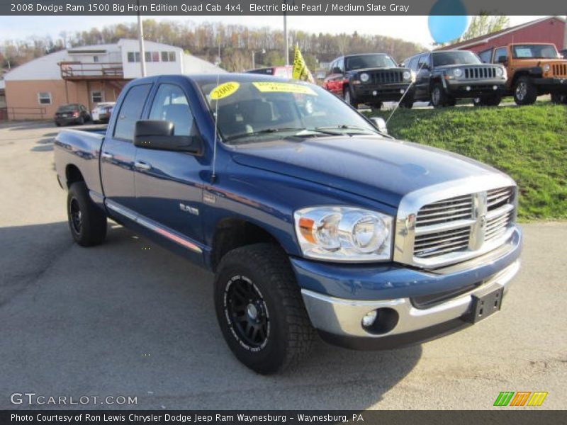 Electric Blue Pearl / Medium Slate Gray 2008 Dodge Ram 1500 Big Horn Edition Quad Cab 4x4