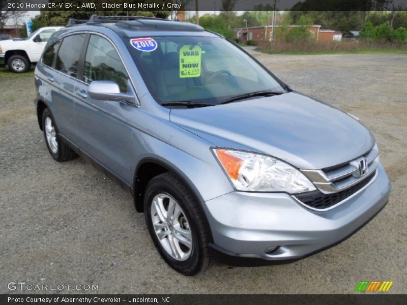 Glacier Blue Metallic / Gray 2010 Honda CR-V EX-L AWD