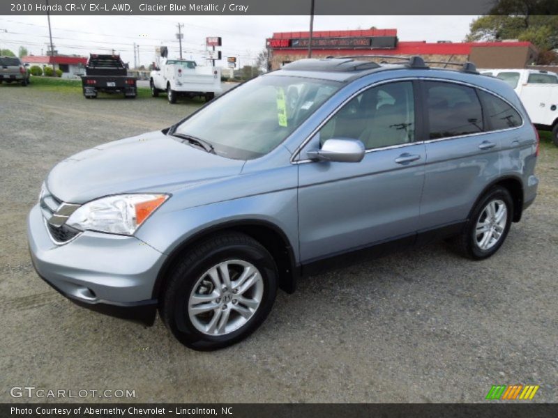 Glacier Blue Metallic / Gray 2010 Honda CR-V EX-L AWD