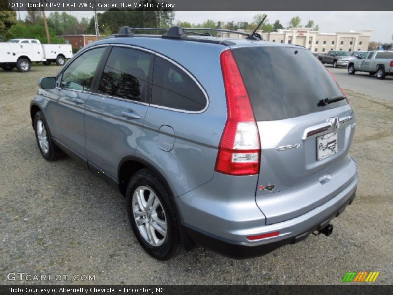 Glacier Blue Metallic / Gray 2010 Honda CR-V EX-L AWD