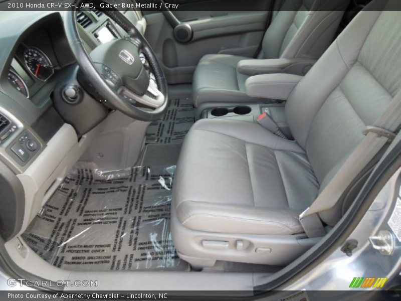 Glacier Blue Metallic / Gray 2010 Honda CR-V EX-L AWD