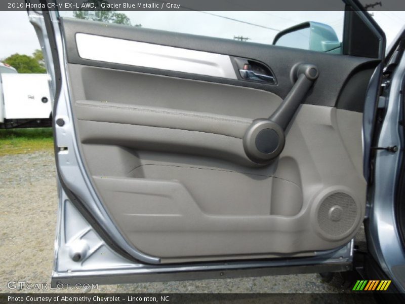 Glacier Blue Metallic / Gray 2010 Honda CR-V EX-L AWD