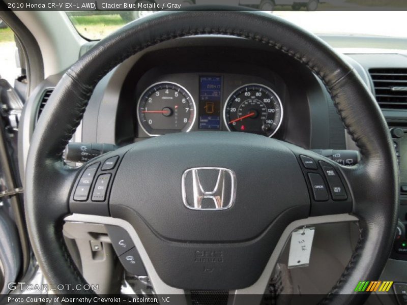 Glacier Blue Metallic / Gray 2010 Honda CR-V EX-L AWD