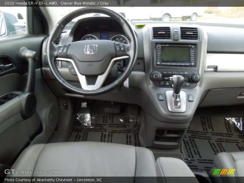 Glacier Blue Metallic / Gray 2010 Honda CR-V EX-L AWD