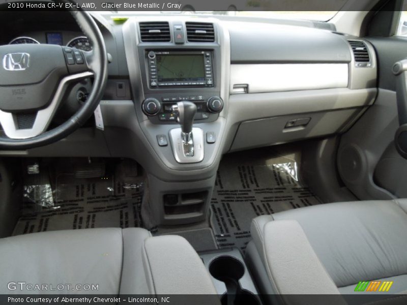 Glacier Blue Metallic / Gray 2010 Honda CR-V EX-L AWD