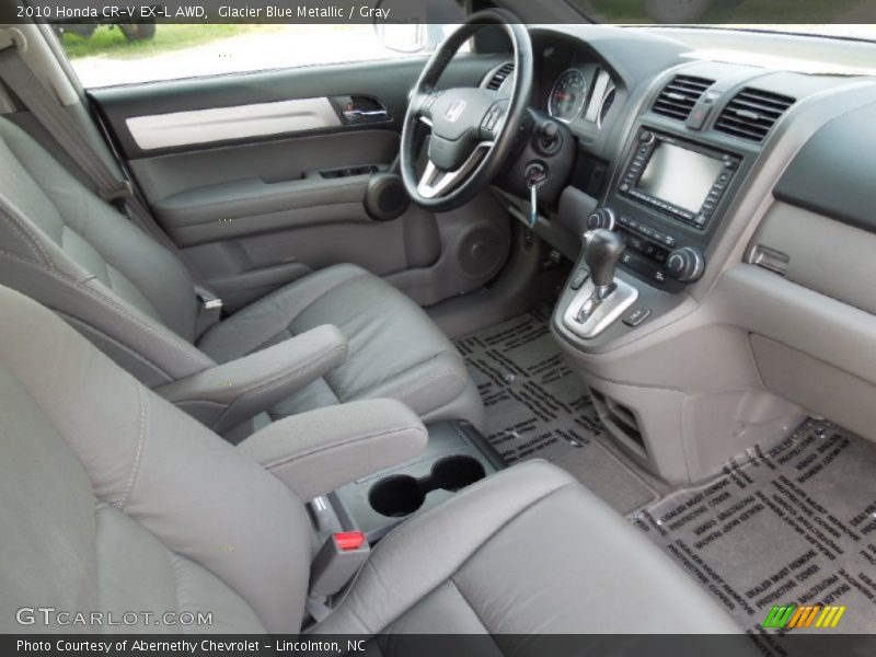 Glacier Blue Metallic / Gray 2010 Honda CR-V EX-L AWD