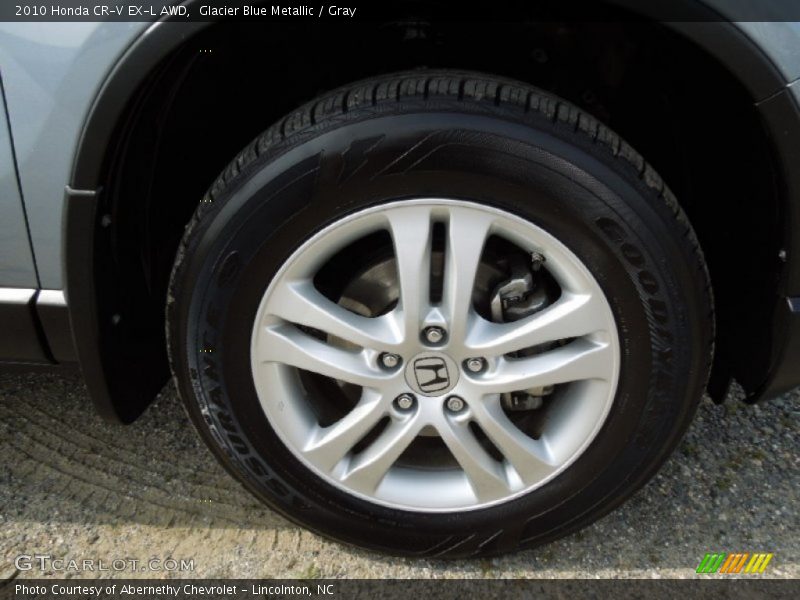 Glacier Blue Metallic / Gray 2010 Honda CR-V EX-L AWD