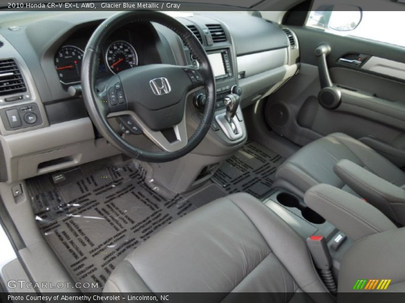 Glacier Blue Metallic / Gray 2010 Honda CR-V EX-L AWD