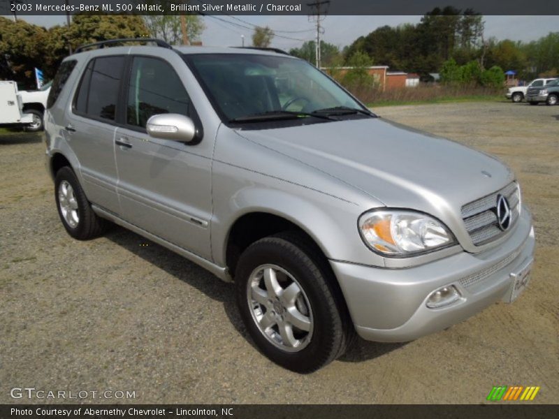 Brilliant Silver Metallic / Charcoal 2003 Mercedes-Benz ML 500 4Matic