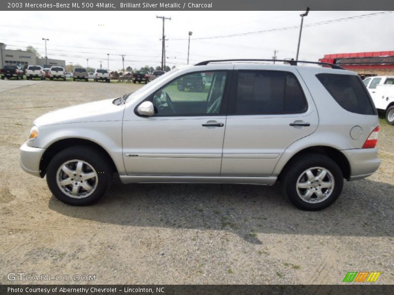 Brilliant Silver Metallic / Charcoal 2003 Mercedes-Benz ML 500 4Matic
