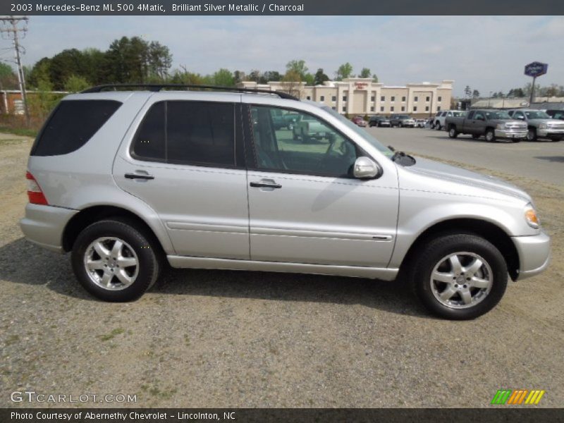 Brilliant Silver Metallic / Charcoal 2003 Mercedes-Benz ML 500 4Matic