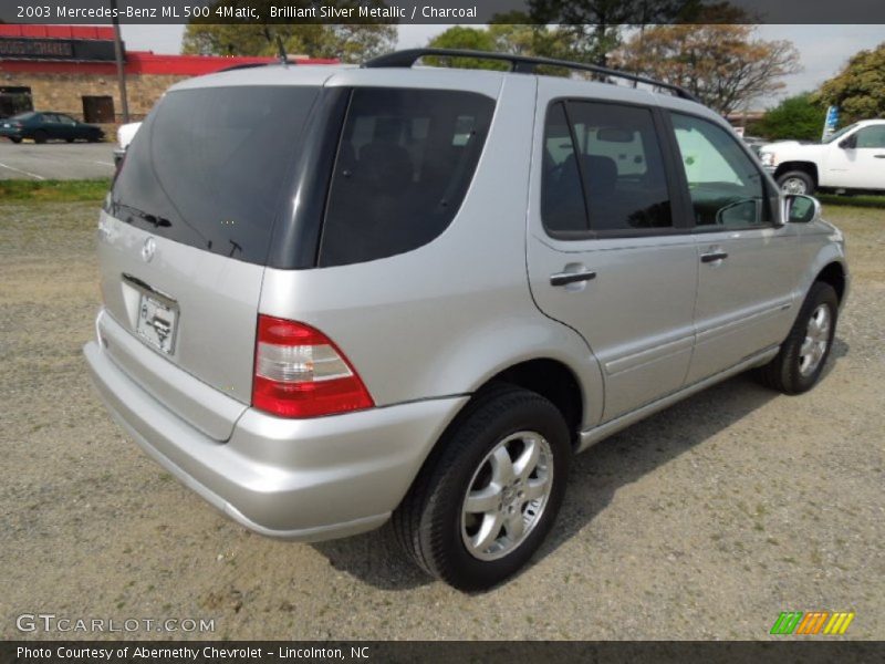 Brilliant Silver Metallic / Charcoal 2003 Mercedes-Benz ML 500 4Matic