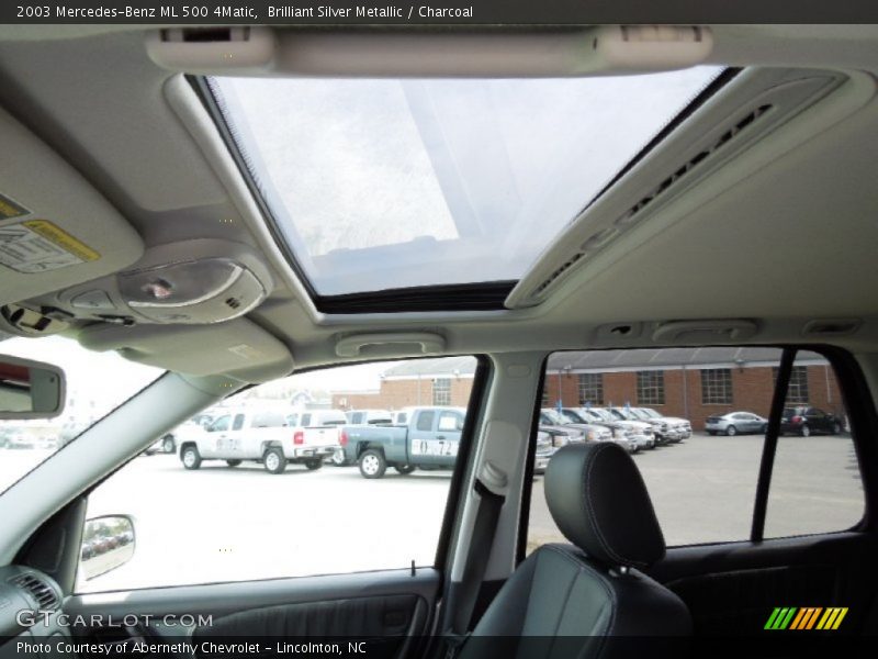Brilliant Silver Metallic / Charcoal 2003 Mercedes-Benz ML 500 4Matic
