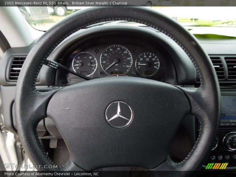 Brilliant Silver Metallic / Charcoal 2003 Mercedes-Benz ML 500 4Matic