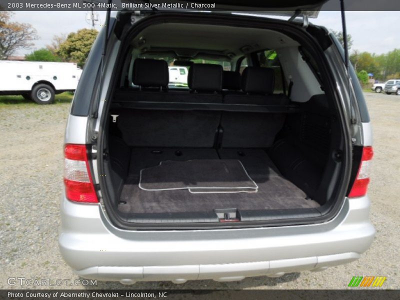 Brilliant Silver Metallic / Charcoal 2003 Mercedes-Benz ML 500 4Matic
