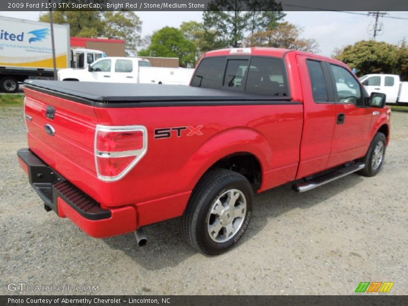 Bright Red / Stone/Medium Stone 2009 Ford F150 STX SuperCab