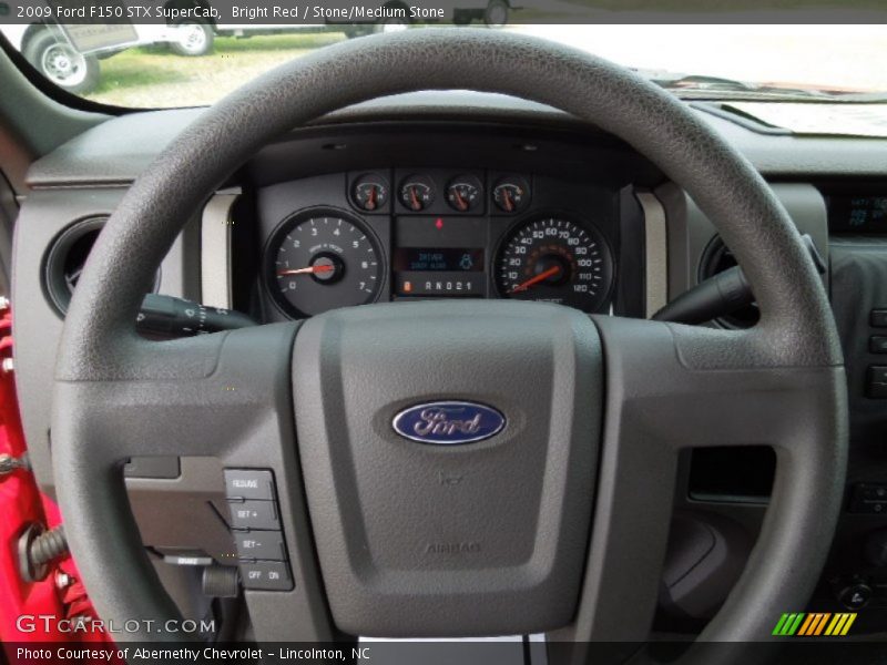 Bright Red / Stone/Medium Stone 2009 Ford F150 STX SuperCab