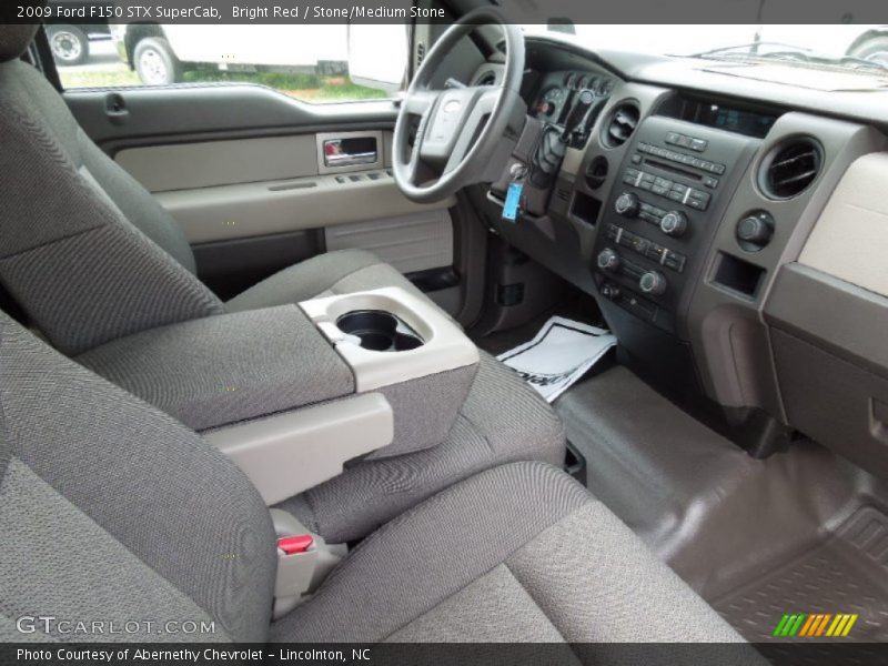 Bright Red / Stone/Medium Stone 2009 Ford F150 STX SuperCab