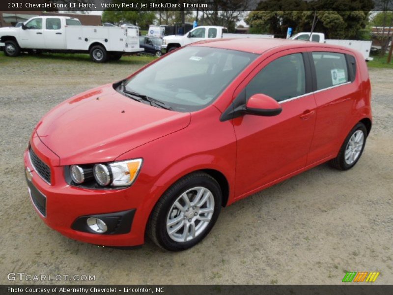 Victory Red / Jet Black/Dark Titanium 2012 Chevrolet Sonic LT Hatch
