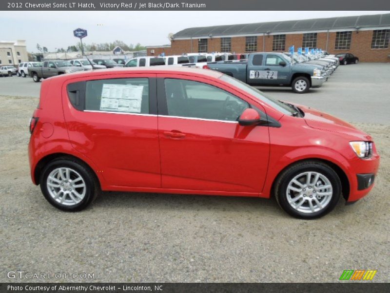 Victory Red / Jet Black/Dark Titanium 2012 Chevrolet Sonic LT Hatch