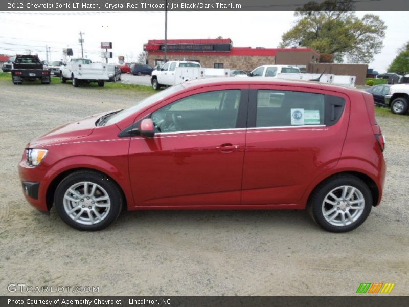 Crystal Red Tintcoat / Jet Black/Dark Titanium 2012 Chevrolet Sonic LT Hatch
