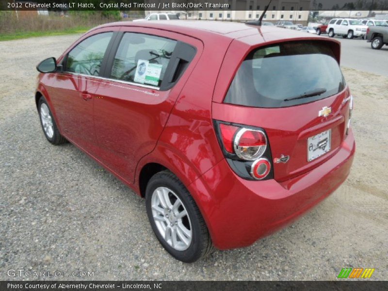 Crystal Red Tintcoat / Jet Black/Dark Titanium 2012 Chevrolet Sonic LT Hatch