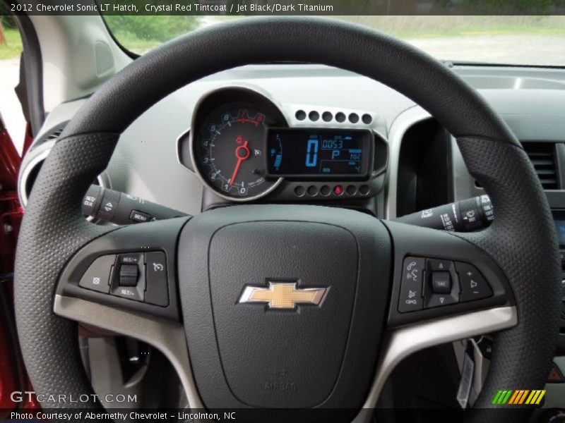 Crystal Red Tintcoat / Jet Black/Dark Titanium 2012 Chevrolet Sonic LT Hatch