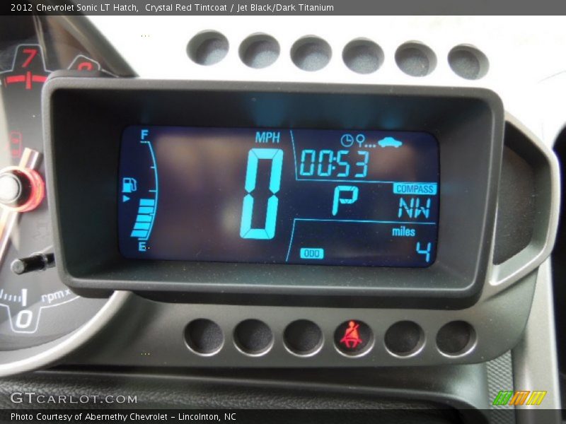 Crystal Red Tintcoat / Jet Black/Dark Titanium 2012 Chevrolet Sonic LT Hatch