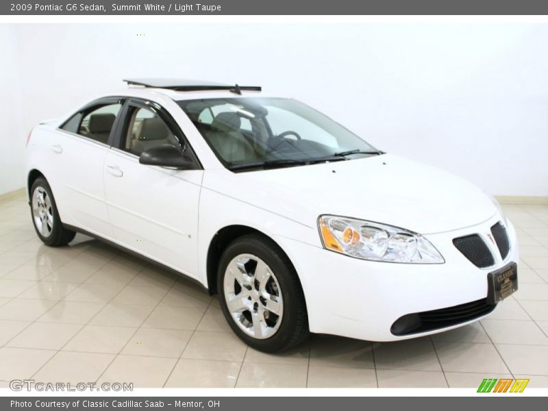 Summit White / Light Taupe 2009 Pontiac G6 Sedan