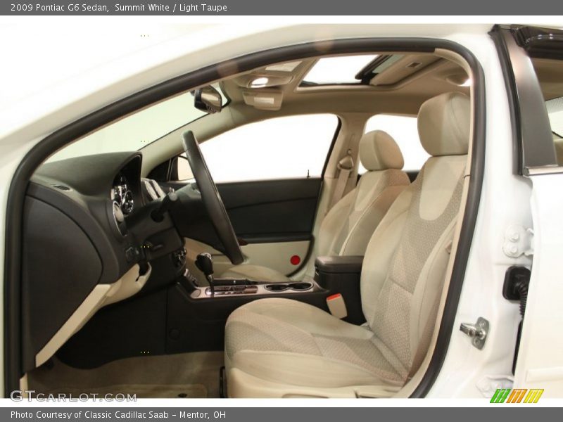 Summit White / Light Taupe 2009 Pontiac G6 Sedan