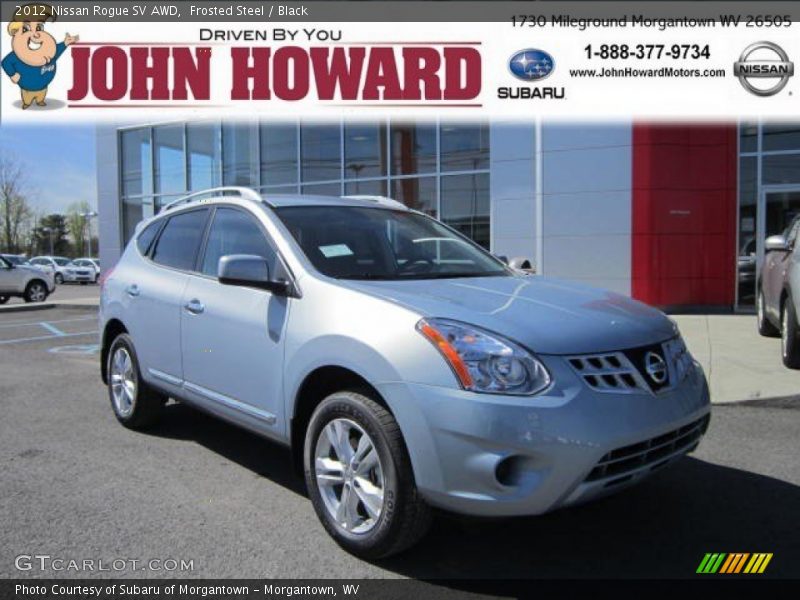 Frosted Steel / Black 2012 Nissan Rogue SV AWD