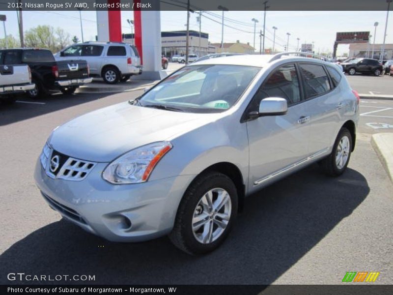 Frosted Steel / Black 2012 Nissan Rogue SV AWD