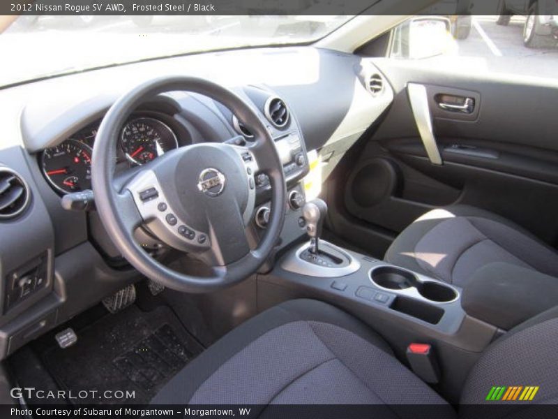 Frosted Steel / Black 2012 Nissan Rogue SV AWD