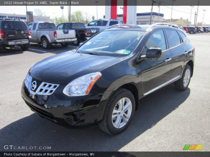 Super Black / Black 2012 Nissan Rogue SV AWD