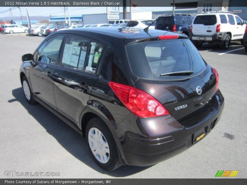 Espresso Black / Charcoal 2012 Nissan Versa 1.8 S Hatchback