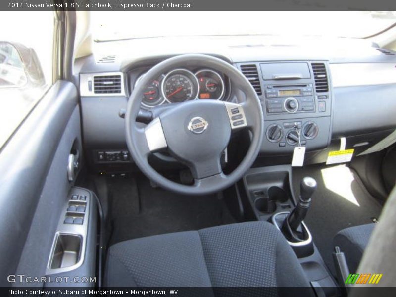 Espresso Black / Charcoal 2012 Nissan Versa 1.8 S Hatchback