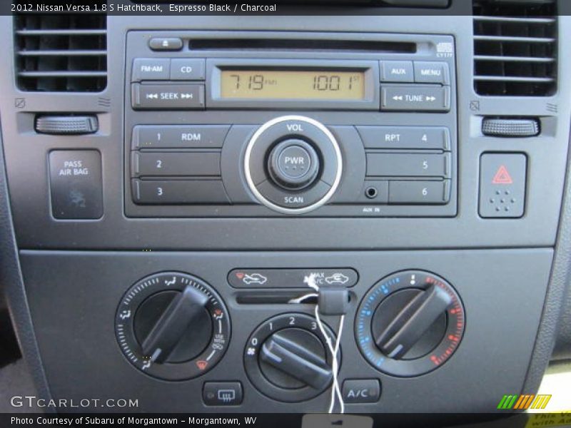 Espresso Black / Charcoal 2012 Nissan Versa 1.8 S Hatchback