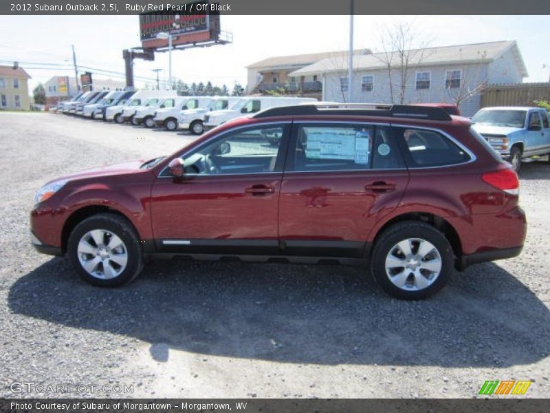 Ruby Red Pearl / Off Black 2012 Subaru Outback 2.5i