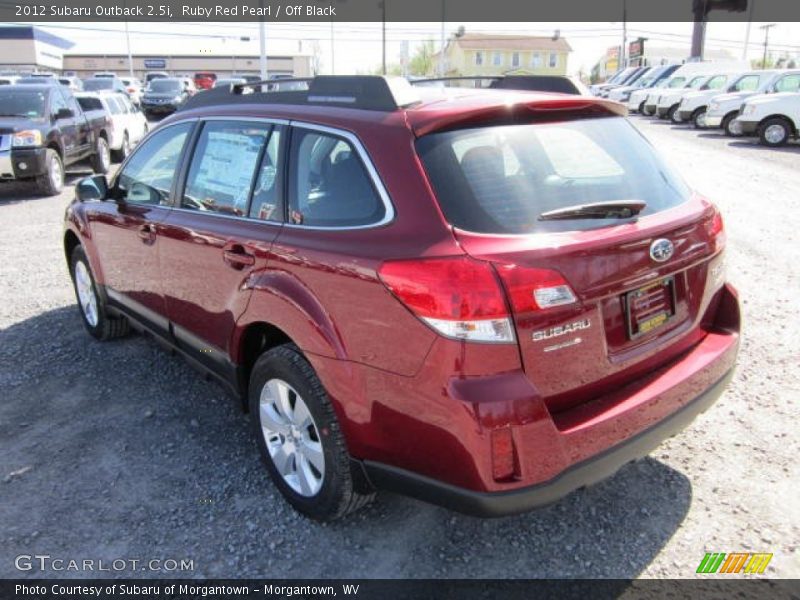 Ruby Red Pearl / Off Black 2012 Subaru Outback 2.5i