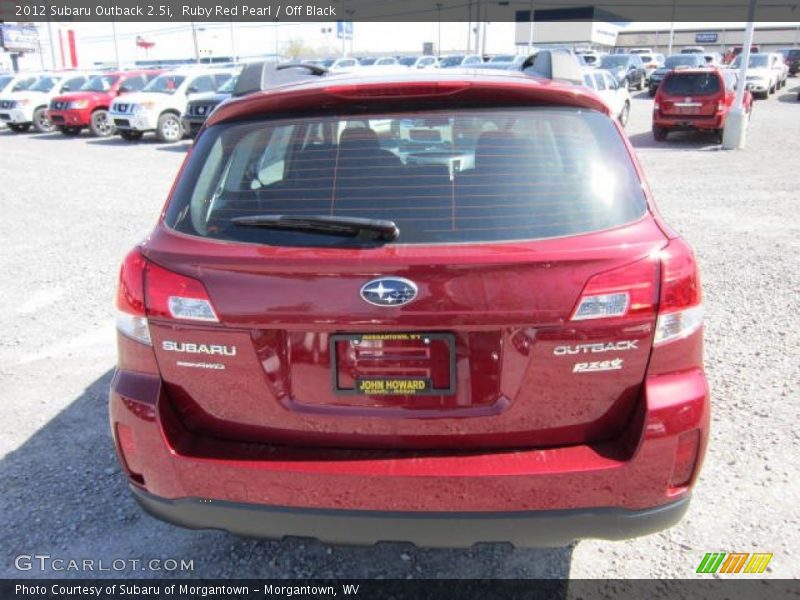 Ruby Red Pearl / Off Black 2012 Subaru Outback 2.5i