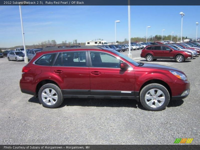 Ruby Red Pearl / Off Black 2012 Subaru Outback 2.5i