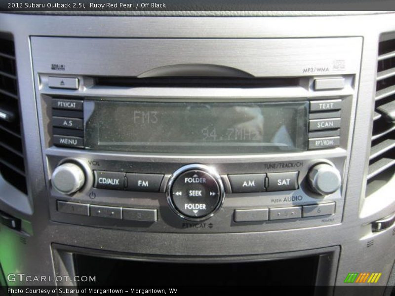 Ruby Red Pearl / Off Black 2012 Subaru Outback 2.5i