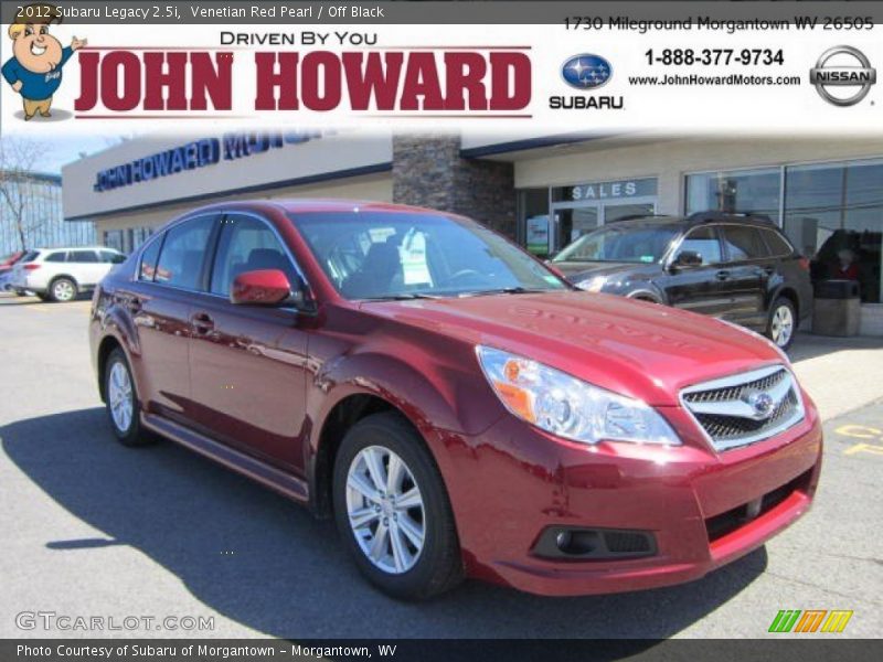 Venetian Red Pearl / Off Black 2012 Subaru Legacy 2.5i