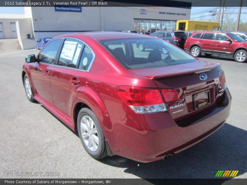 Venetian Red Pearl / Off Black 2012 Subaru Legacy 2.5i