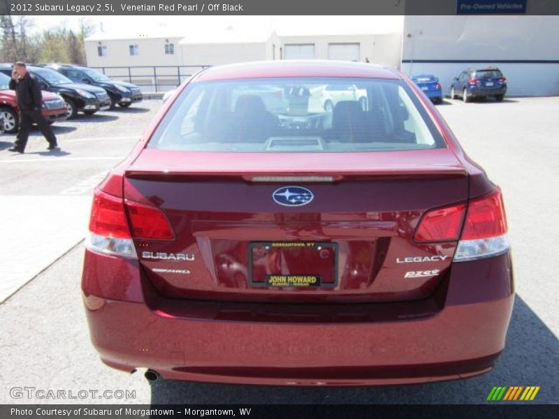 Venetian Red Pearl / Off Black 2012 Subaru Legacy 2.5i