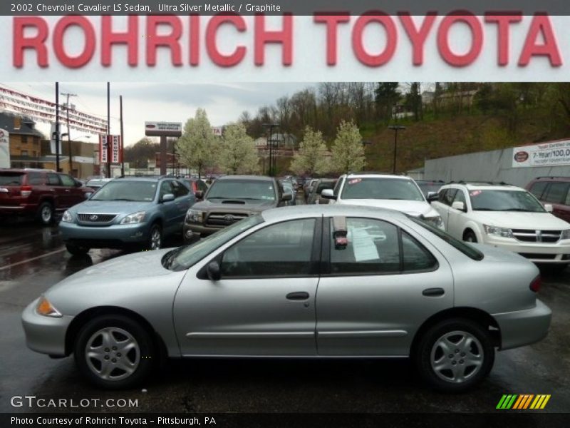 Ultra Silver Metallic / Graphite 2002 Chevrolet Cavalier LS Sedan