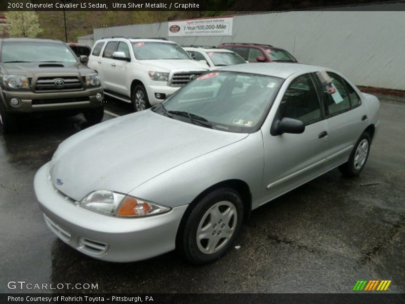 Ultra Silver Metallic / Graphite 2002 Chevrolet Cavalier LS Sedan